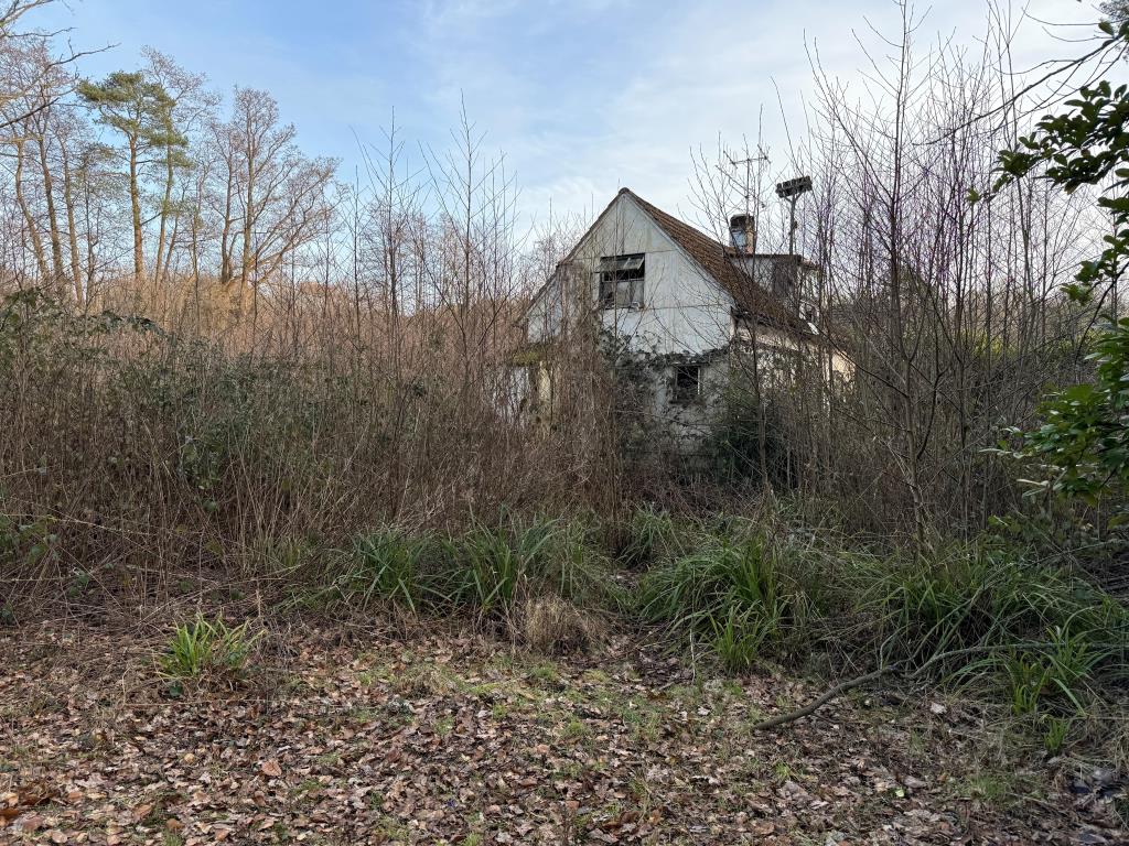Lot: 67 - LAND WITH PLANNING FOR DETACHED DWELLING - Plot showing existing cottage for demolition